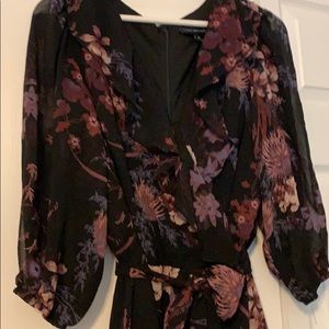 Lane Bryant floral belted dress
